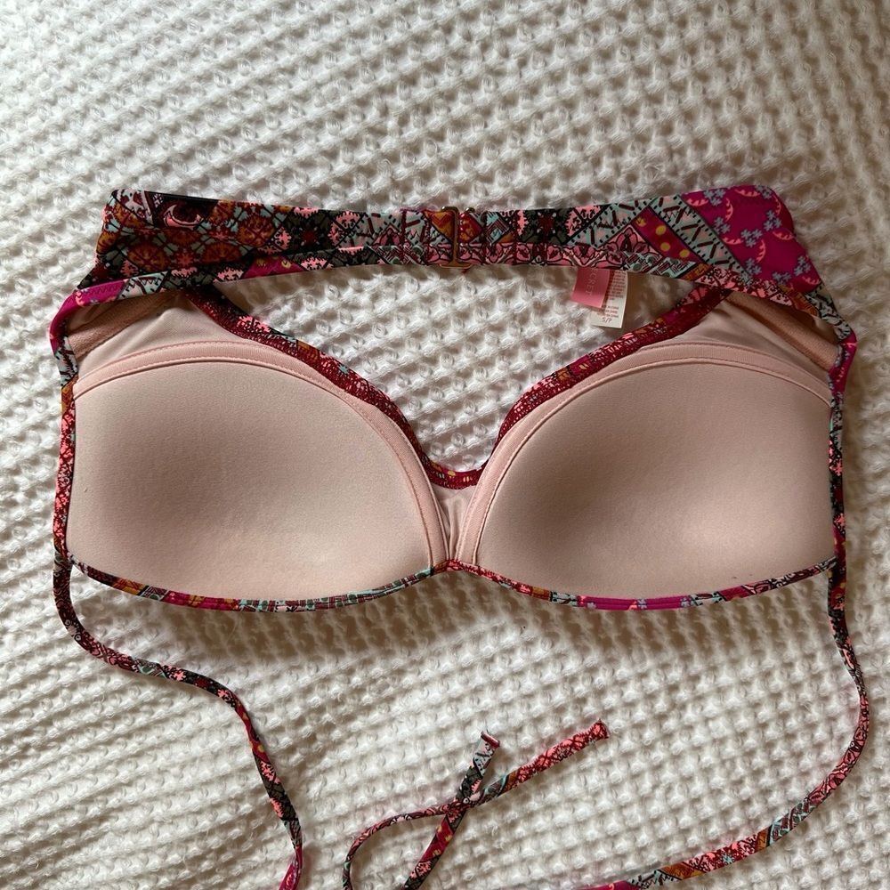 Victoria’s Secret padded bikini top, multi-color in size small petite - Picture 2 of 4
